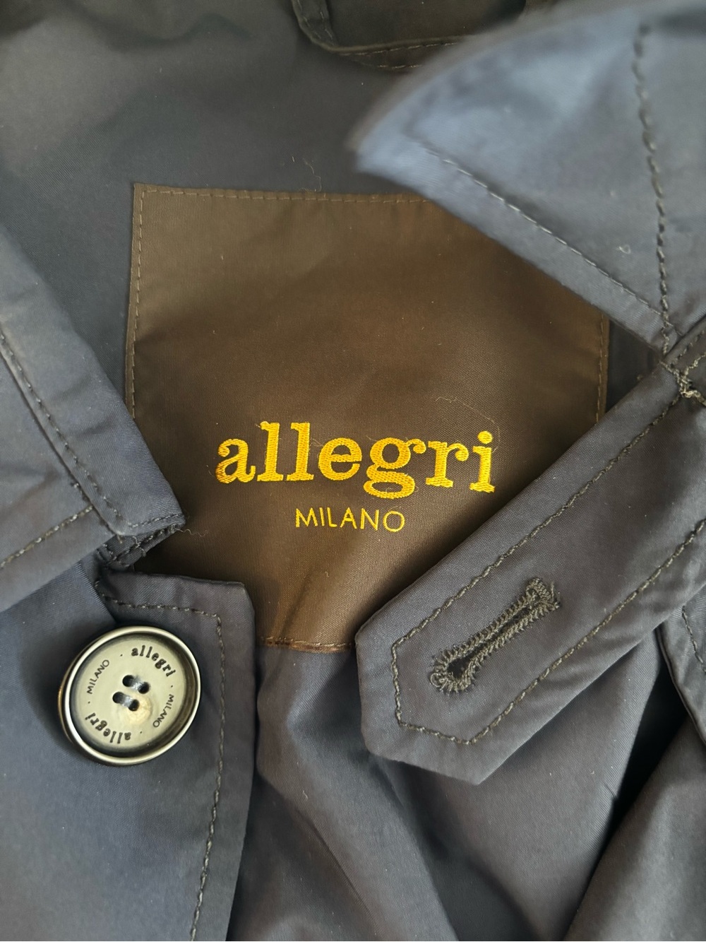 Allegri Navy Lightweight City Nylon Coat